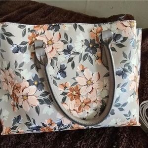 NWOT Nine West Gray and Pink Satchel